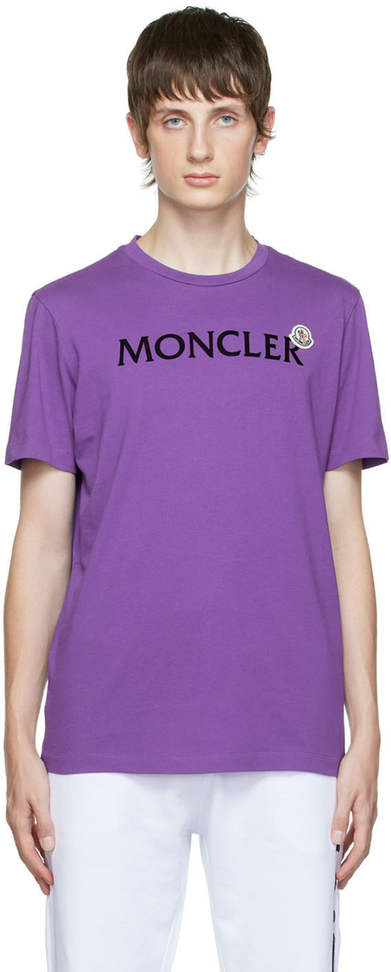 Photo: Moncler Purple Flocked T-Shirt