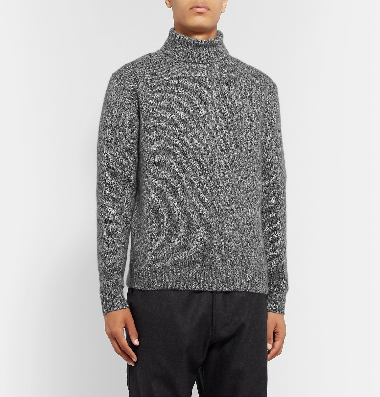 Beams Plus - Mélange Cashmere Rollneck Sweater - Gray Beams Plus