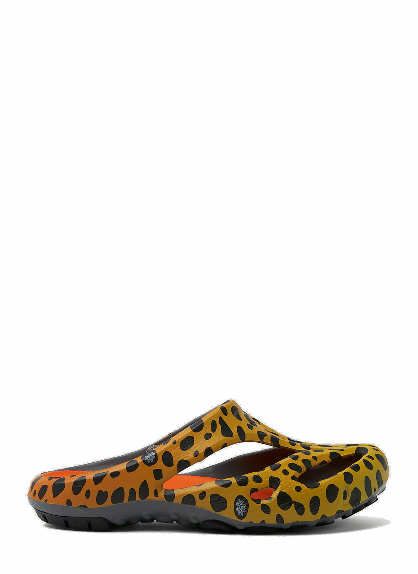 Shanti Leopard Slides in Yellow KEEN