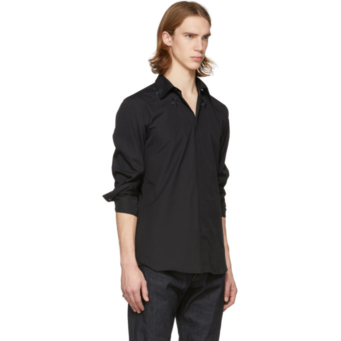 Givenchy Black Embroidered Stars Shirt Givenchy