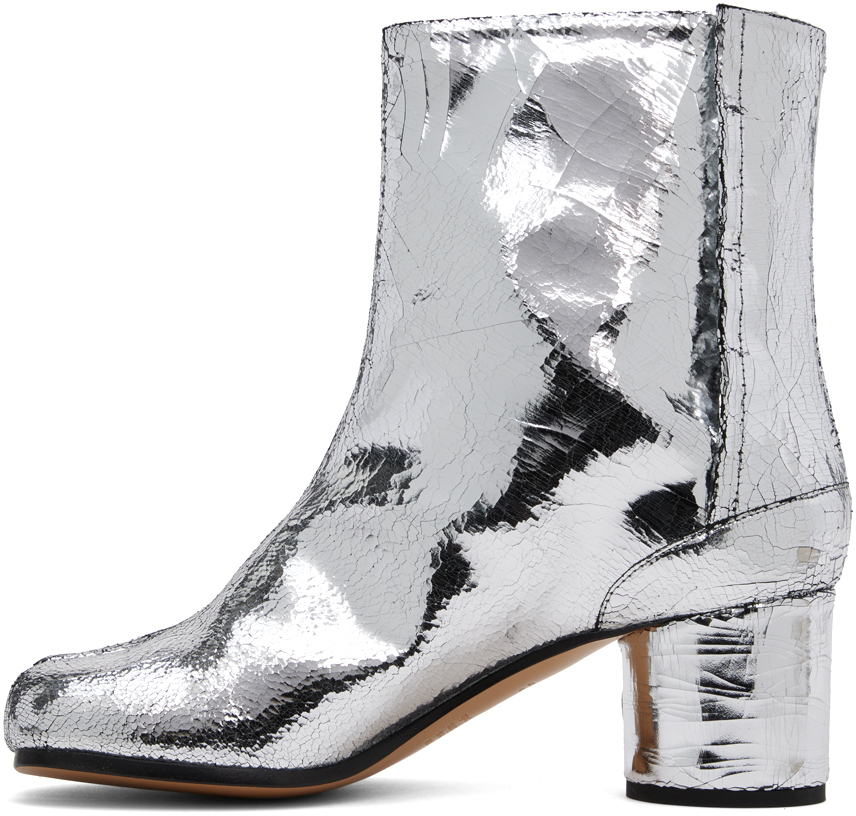 Maison Margiela Silver Tabi Broken Mirror Boots Maison Margiela