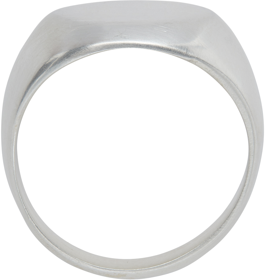 Jil Sander Silver Classic Chevalier Ring Jil Sander