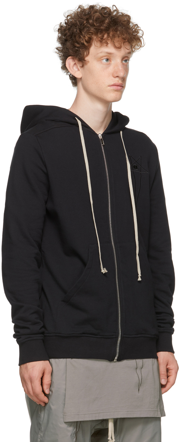 Rick Owens Black Champion Edition Jason's Hoodie Rick Owens