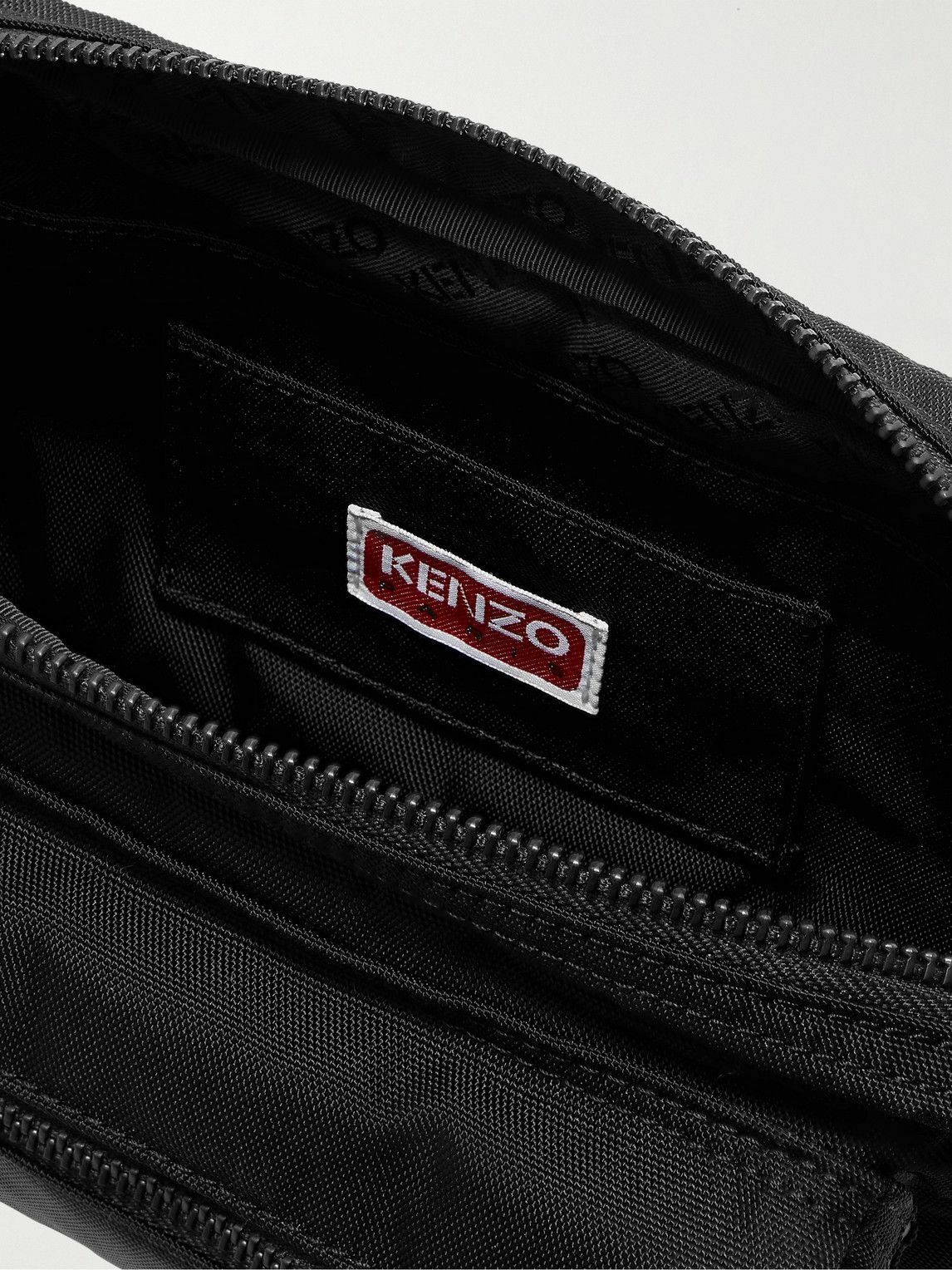 KENZO Crest Appliquéd LogoEmbroidered Canvas Belt Bag Kenzo