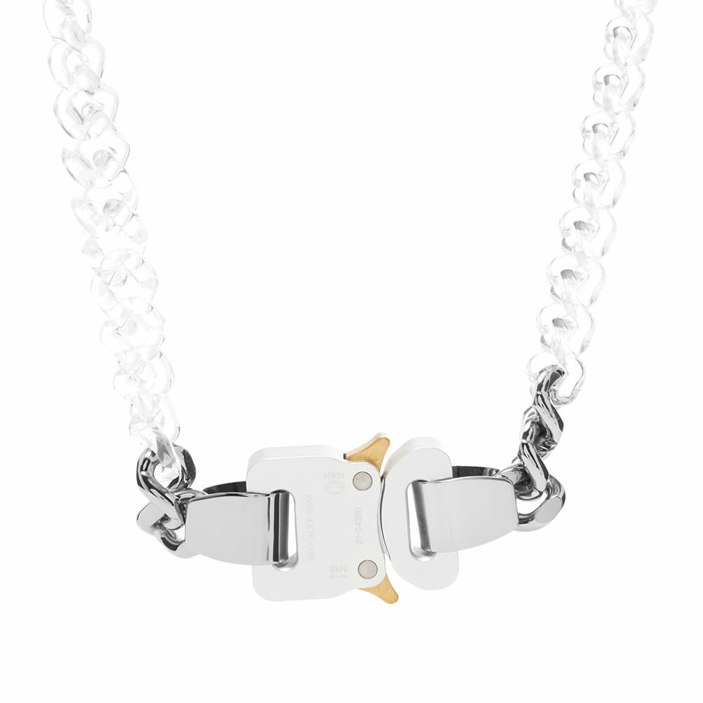 Ssense Uomo Accessori Gioielli Collane Off-White & Silver Nylon Chain Necklace 