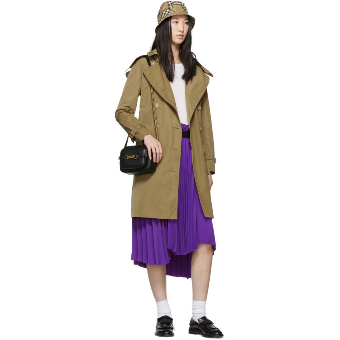 Burberry Tan Kensington Hooded Trench Coat Burberry