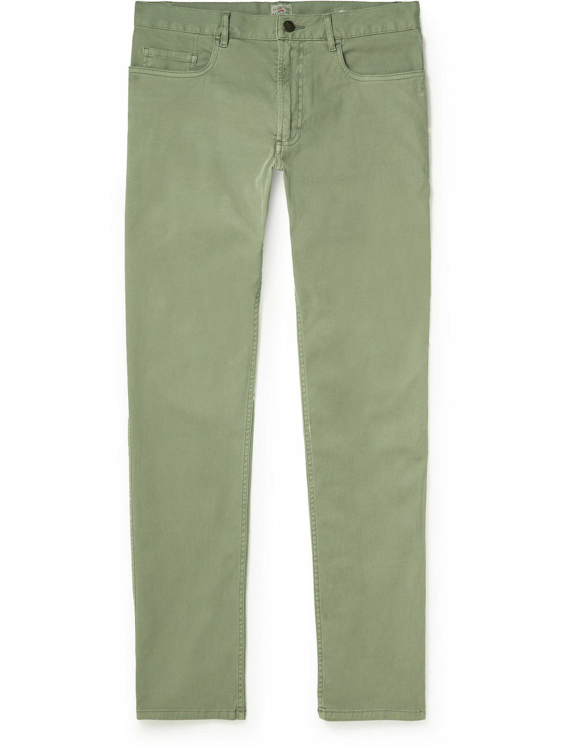 Faherty - Comfort 2.0 Organic Cotton-Blend Twill Trousers - Green Faherty