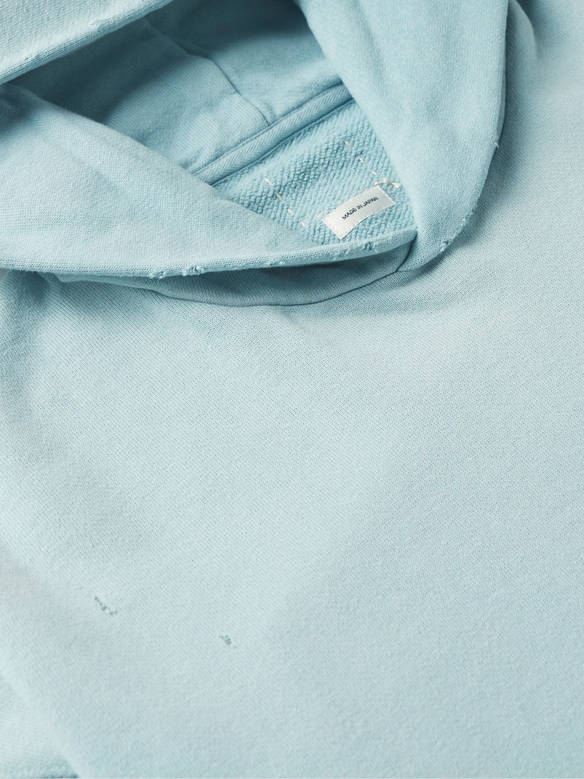 Visvim - Amplus Distressed Garment-Dyed Cotton-Jersey Hoodie - Blue Visvim