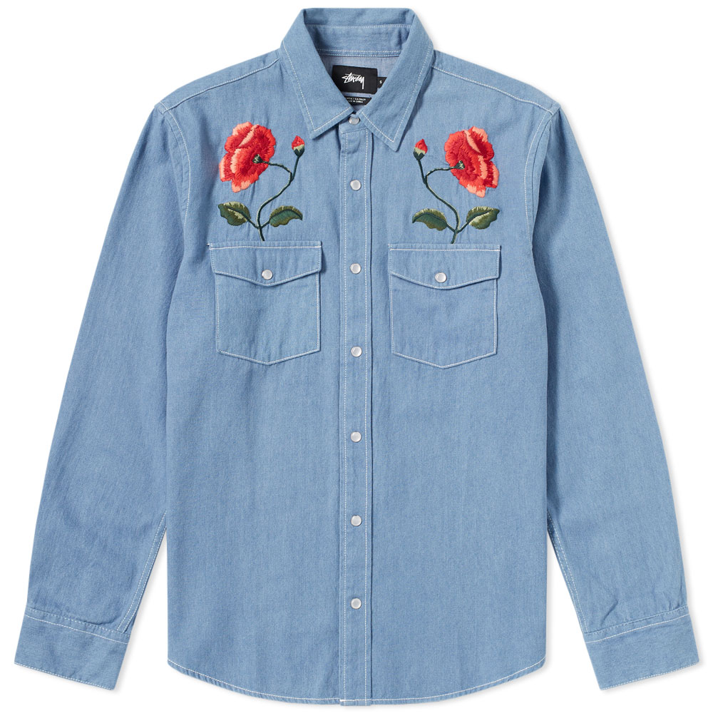 stussy denim shirt