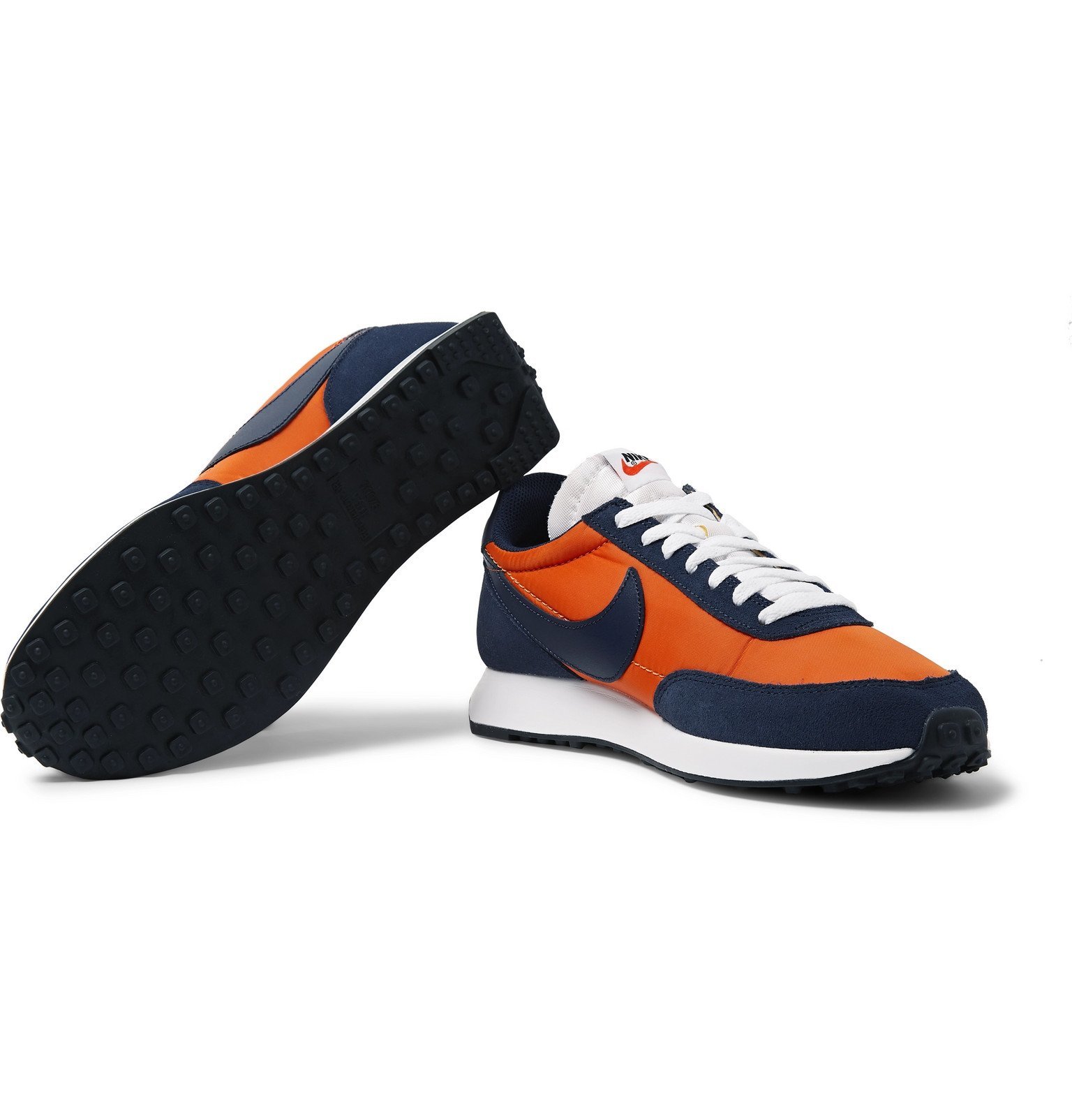 nike air tailwind 79 leather-trimmed shell and suede sneakers