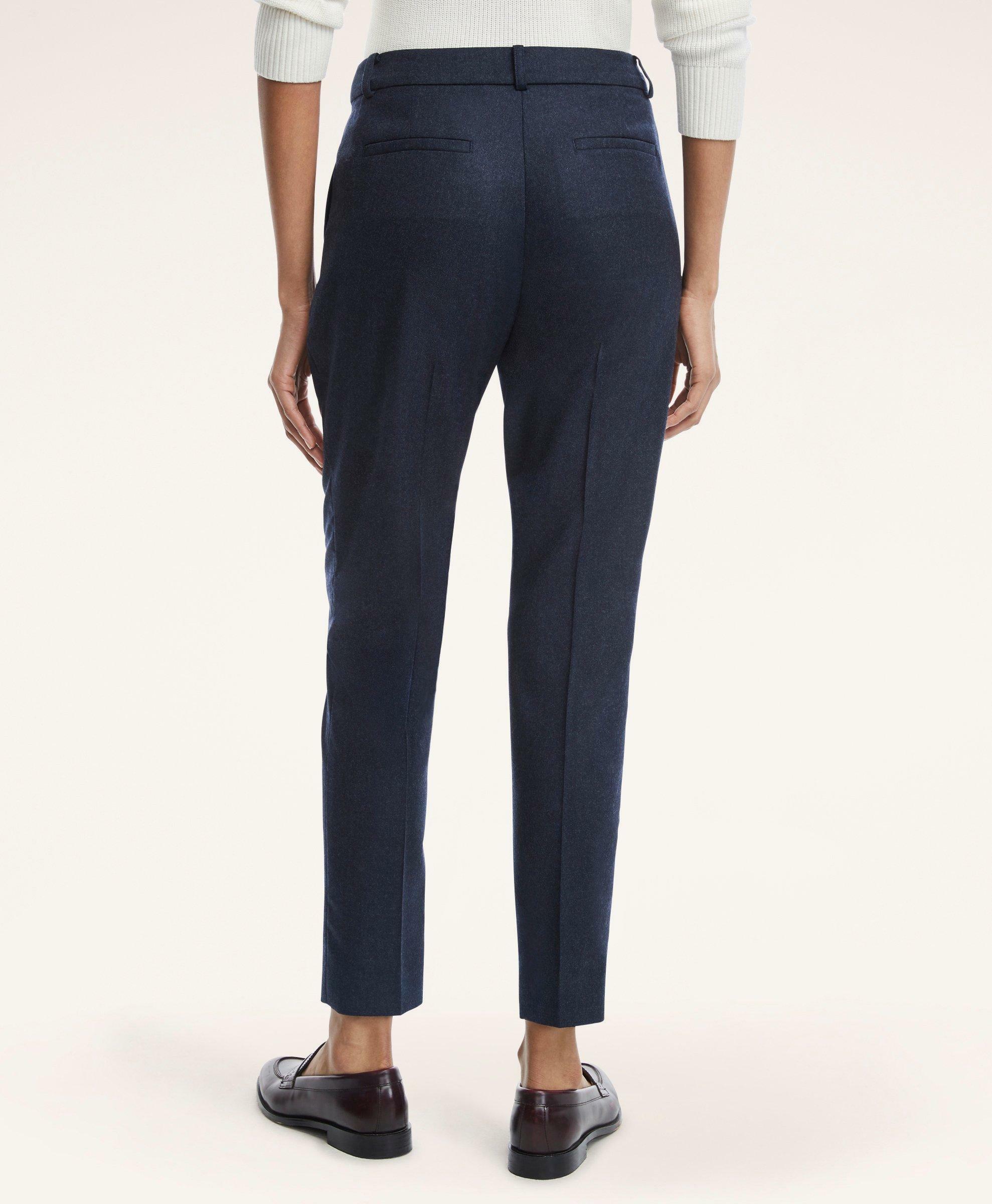 Brooks Brothers Women's Wool Flannel Pants | Navy