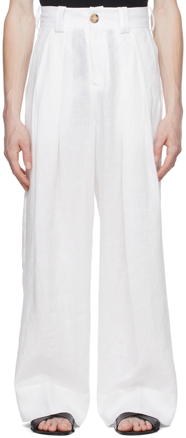 S.S.Daley White Linen Trousers