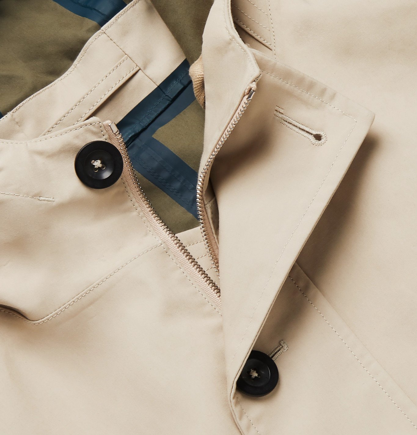 bonded cotton hooded parka