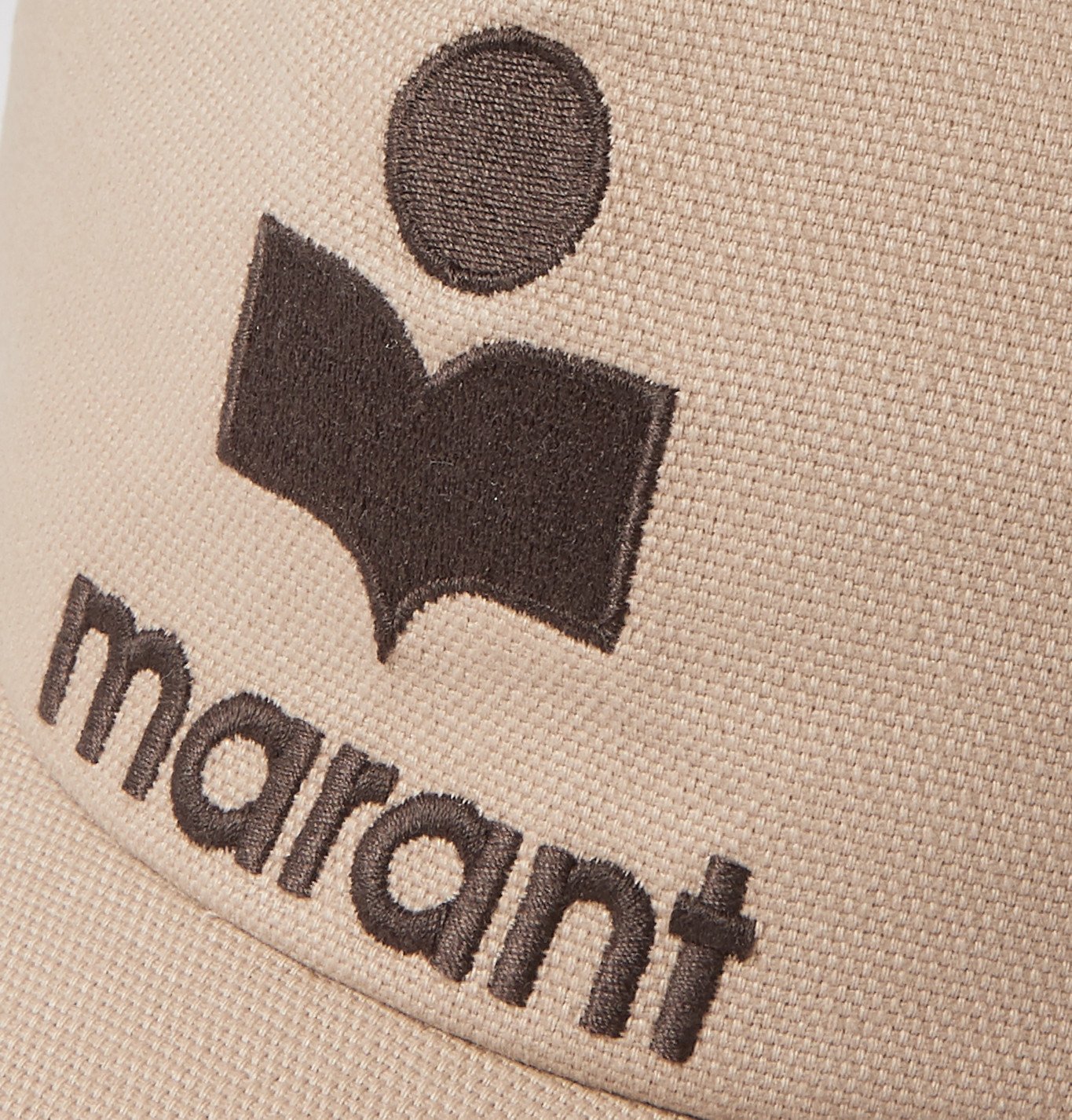Marant - Logo-Embroidered Cotton-Canvas Cap Neutrals Isabel Marant