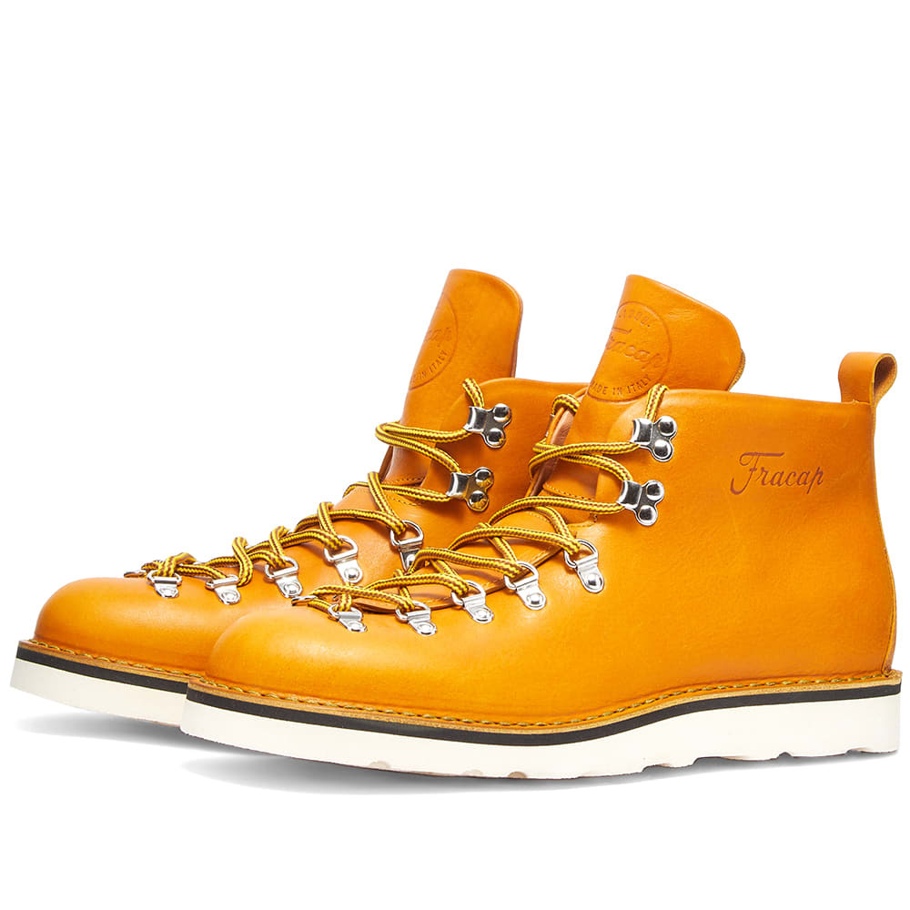 Fracap Men's M120 Cristy Vibram Sole Scarponcino Boot in Mustard Fracap