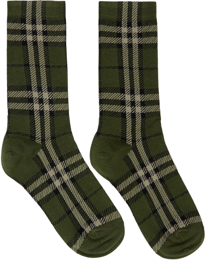 Photo: Burberry Green Check Jacquard Socks