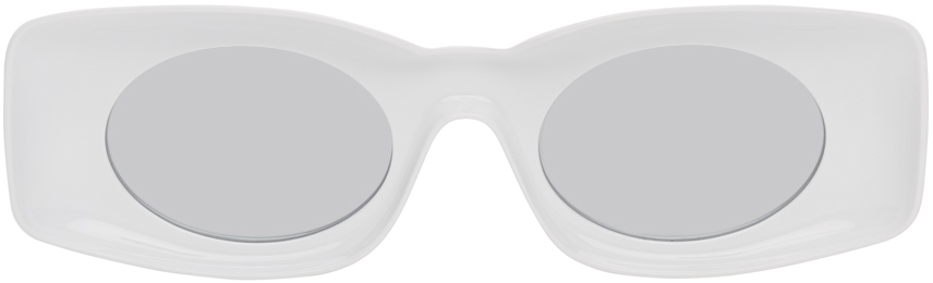 Loewe White Paula's Ibiza Square Sunglasses Loewe