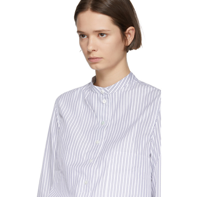 Studio Nicholson Navy Striped Shirt Studio Nicholson