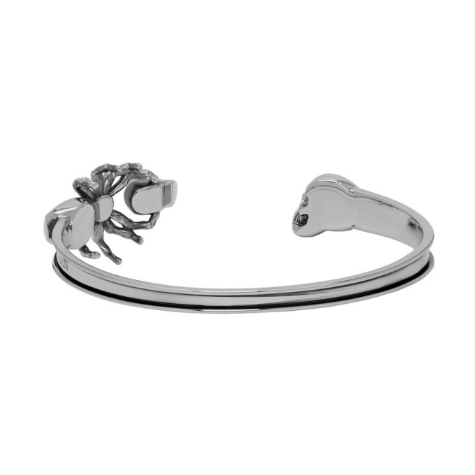 Alexander McQueen Silver Spider And Skull Bracelet Alexander McQueen