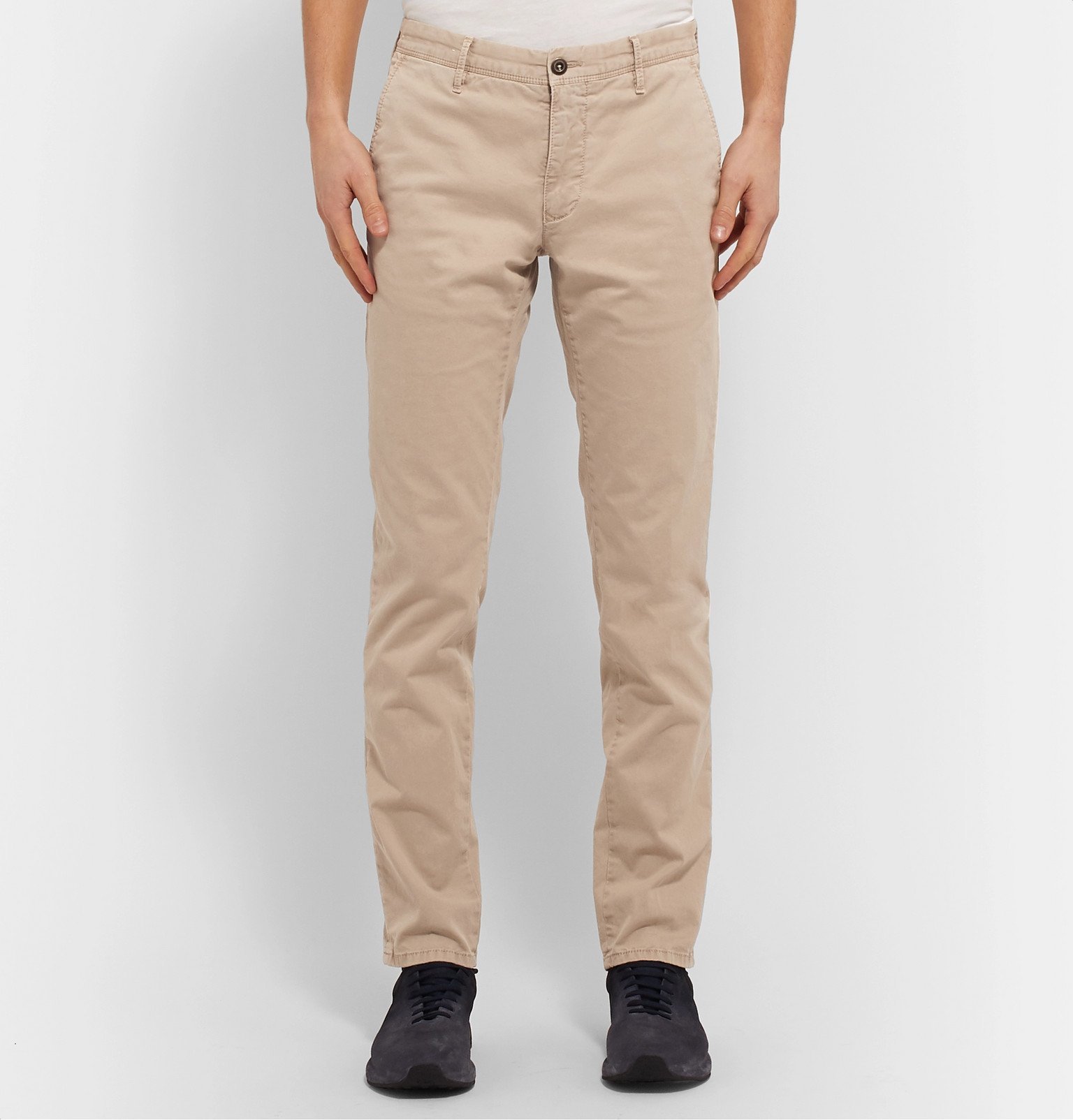 Incotex - Slim-Fit Stretch-Cotton Twill Chinos - Neutrals Incotex