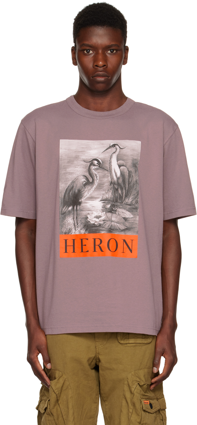 Heron Preston Gray 'Heron BW' T-Shirt Heron Preston