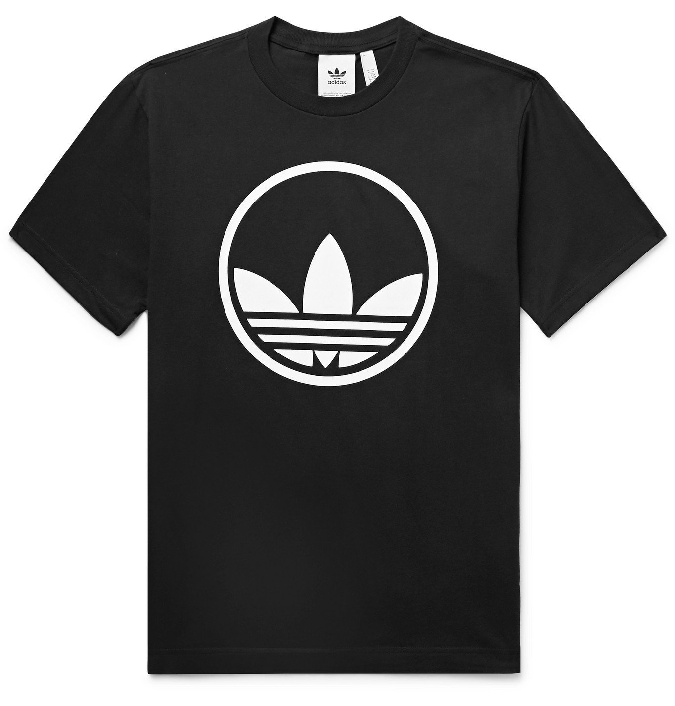 ADIDAS ORIGINALS - Logo-Print Cotton-Jersey T-Shirt - Black adidas ...