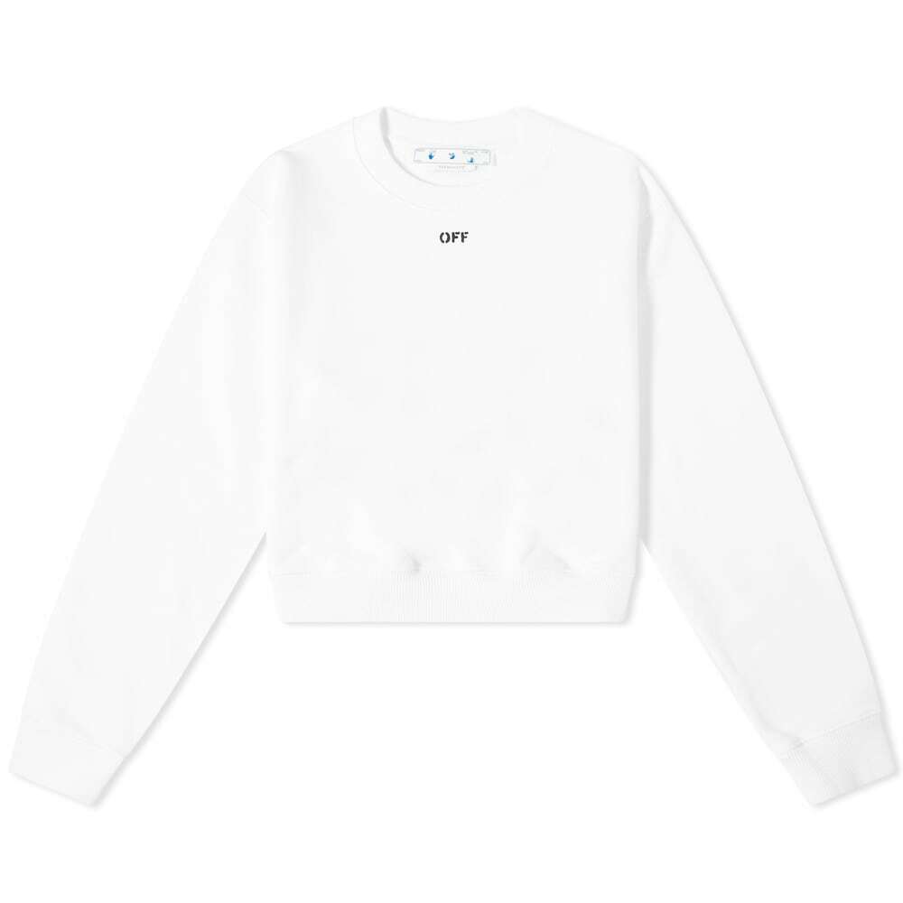 Off-White Off Stamp Cropped Crew Sweat Off-White