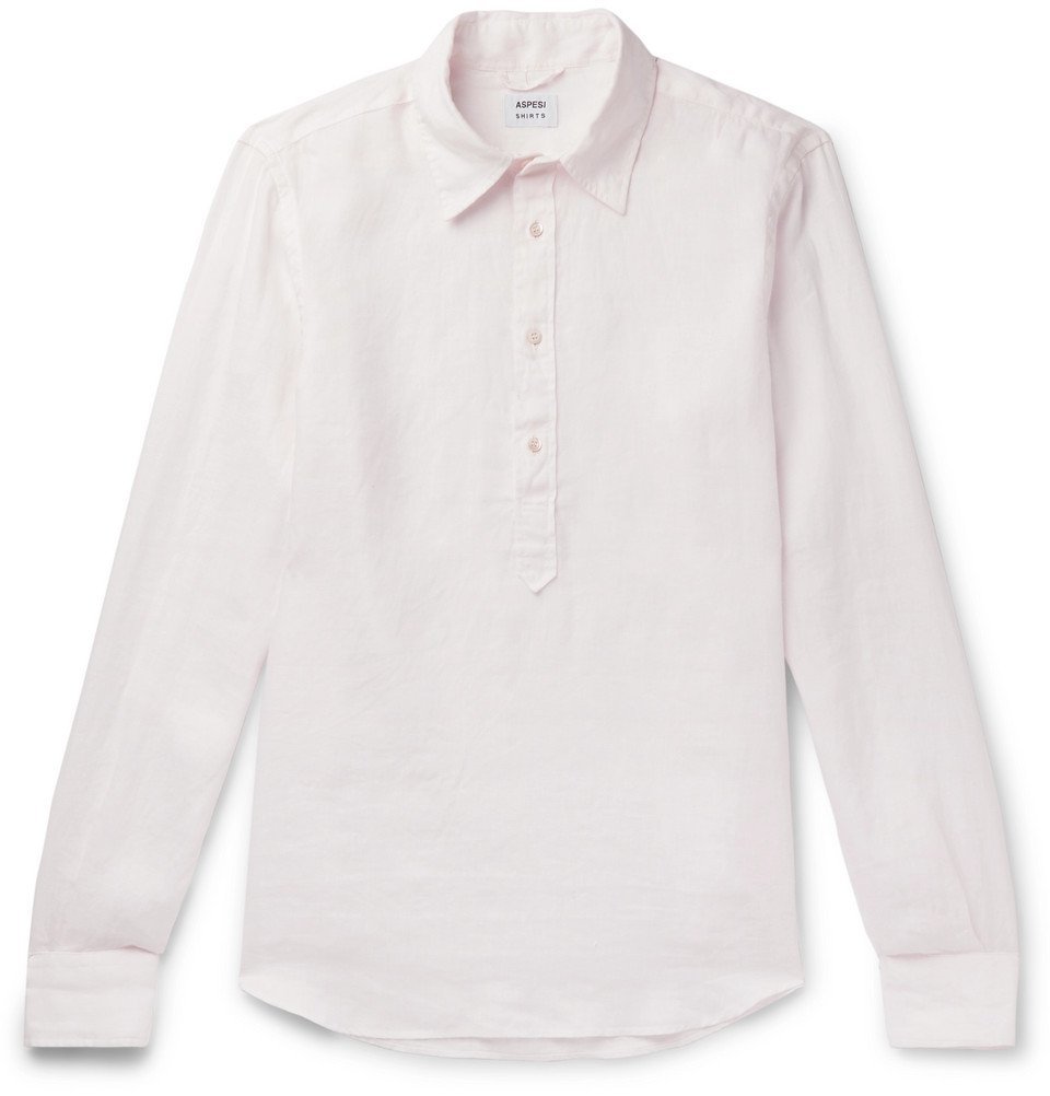 Half-Placket Shirt - Men - Pink Aspesi