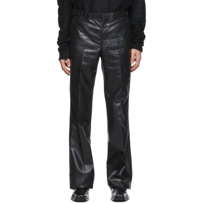 Johnlawrencesullivan Black Side Strap Trousers Johnlawrencesullivan