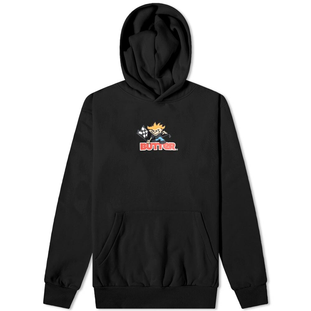Butter Goods Men's Racing Logo Hoody in Black Butter Goods