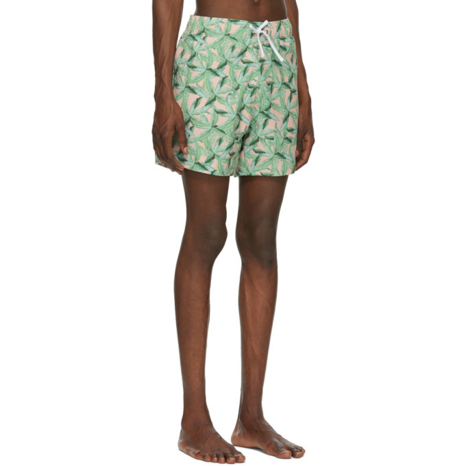Pink Banana Leaves Swim Shorts Amiri