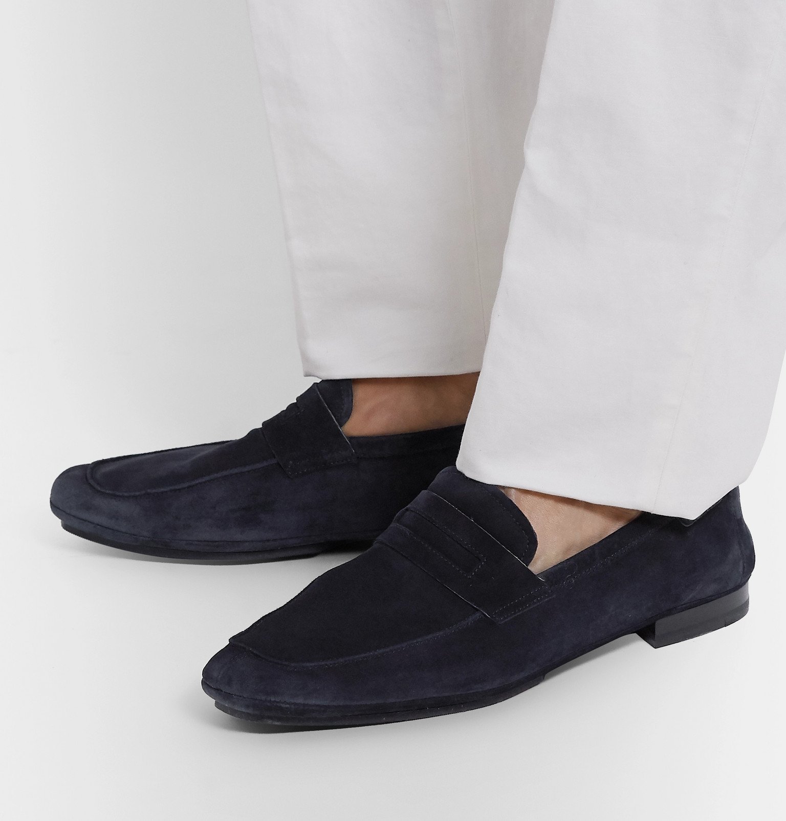 TOM FORD - Berrick Suede Penny Loafers - Blue TOM FORD