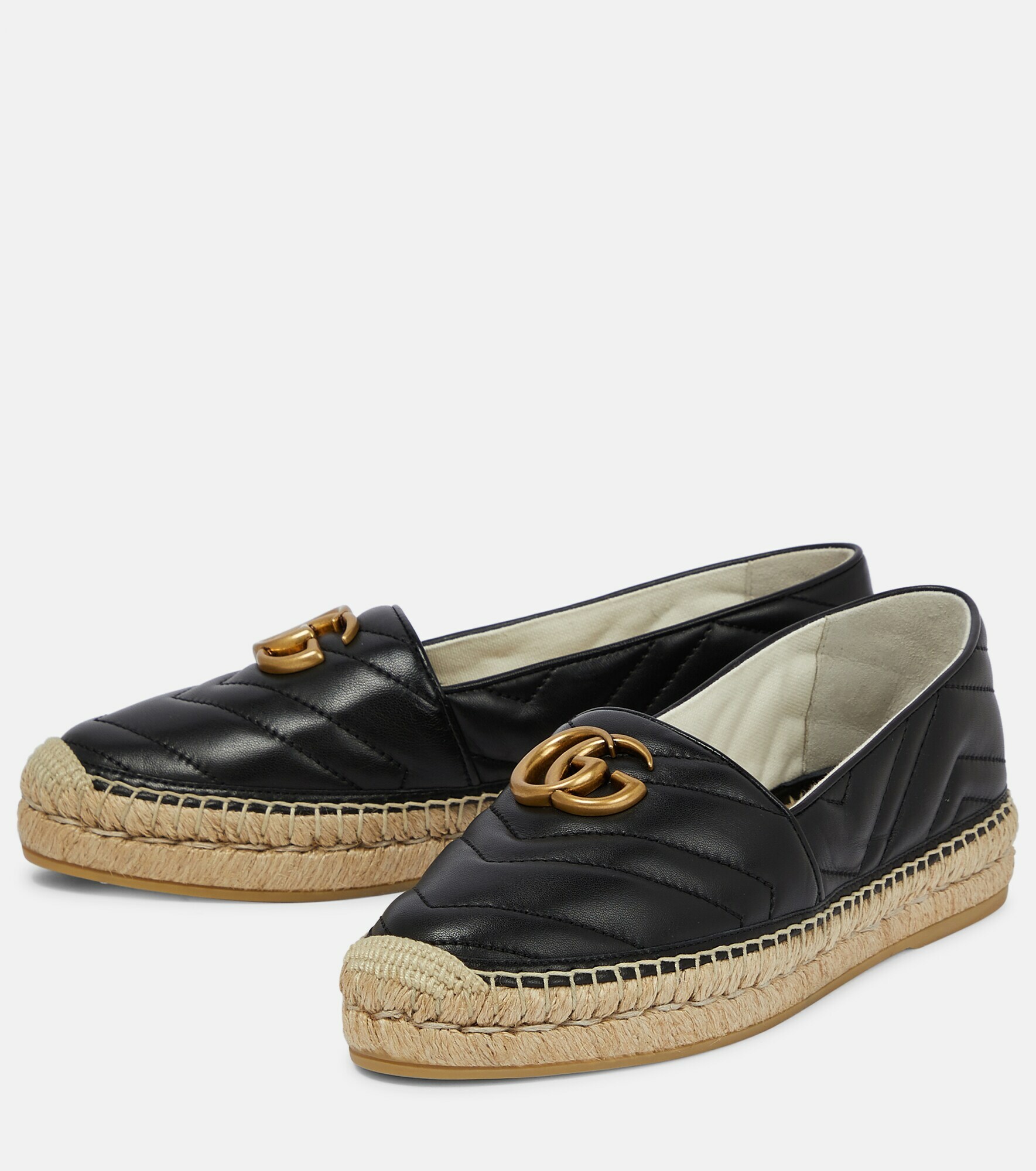 Gucci - Double G leather espadrilles Gucci