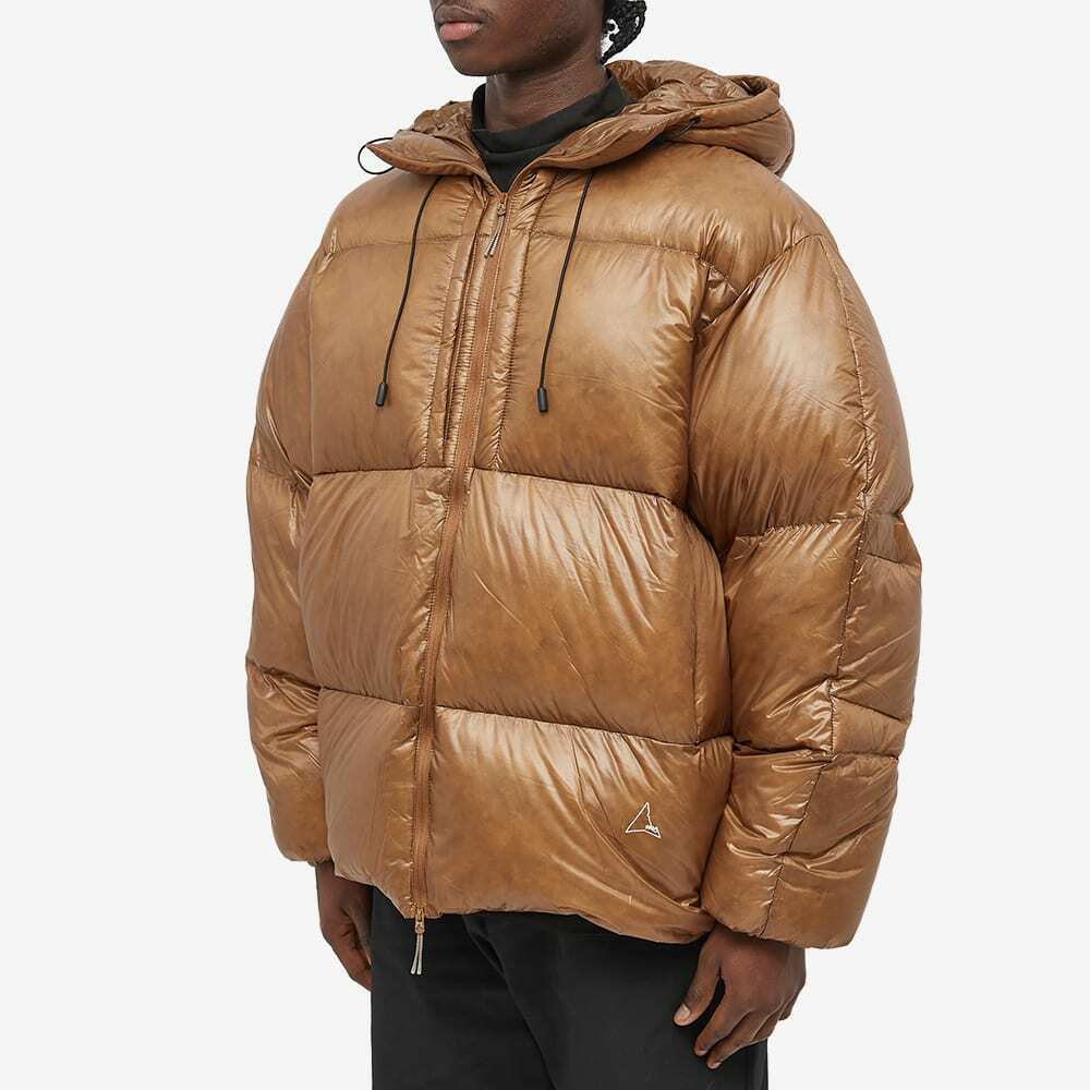 ROA Men's Shiny Down Jacket in Brown ROA