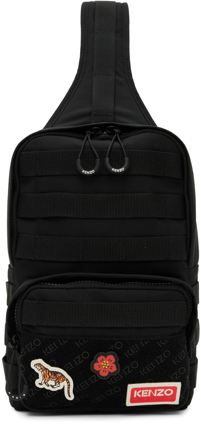 Kenzo Black Jungle Crossbody Backpack Kenzo