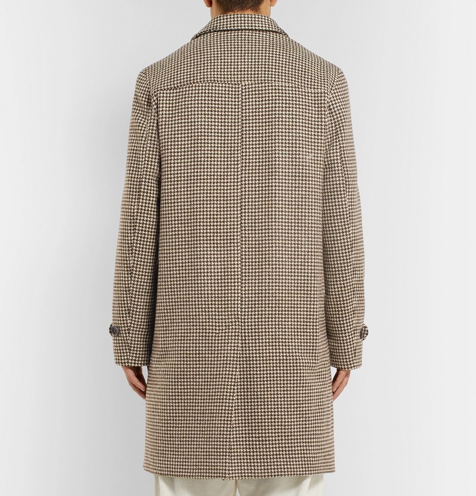 Oliver Spencer - Beaumont Houndstooth Wool Coat - Brown