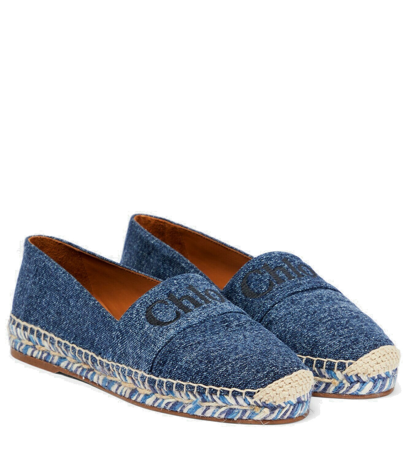 Chloe - Piia logo denim espadrilles Chloe