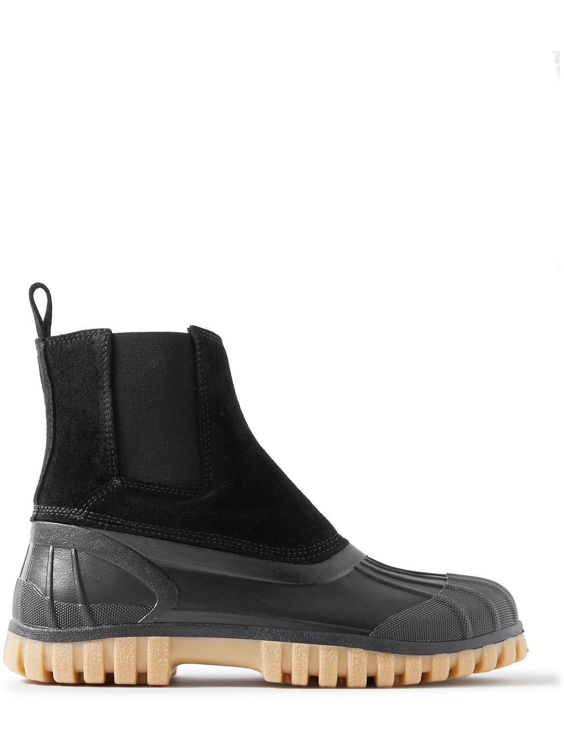 Photo: Diemme - Balbi Rubber and Suede Duck Boots - Black