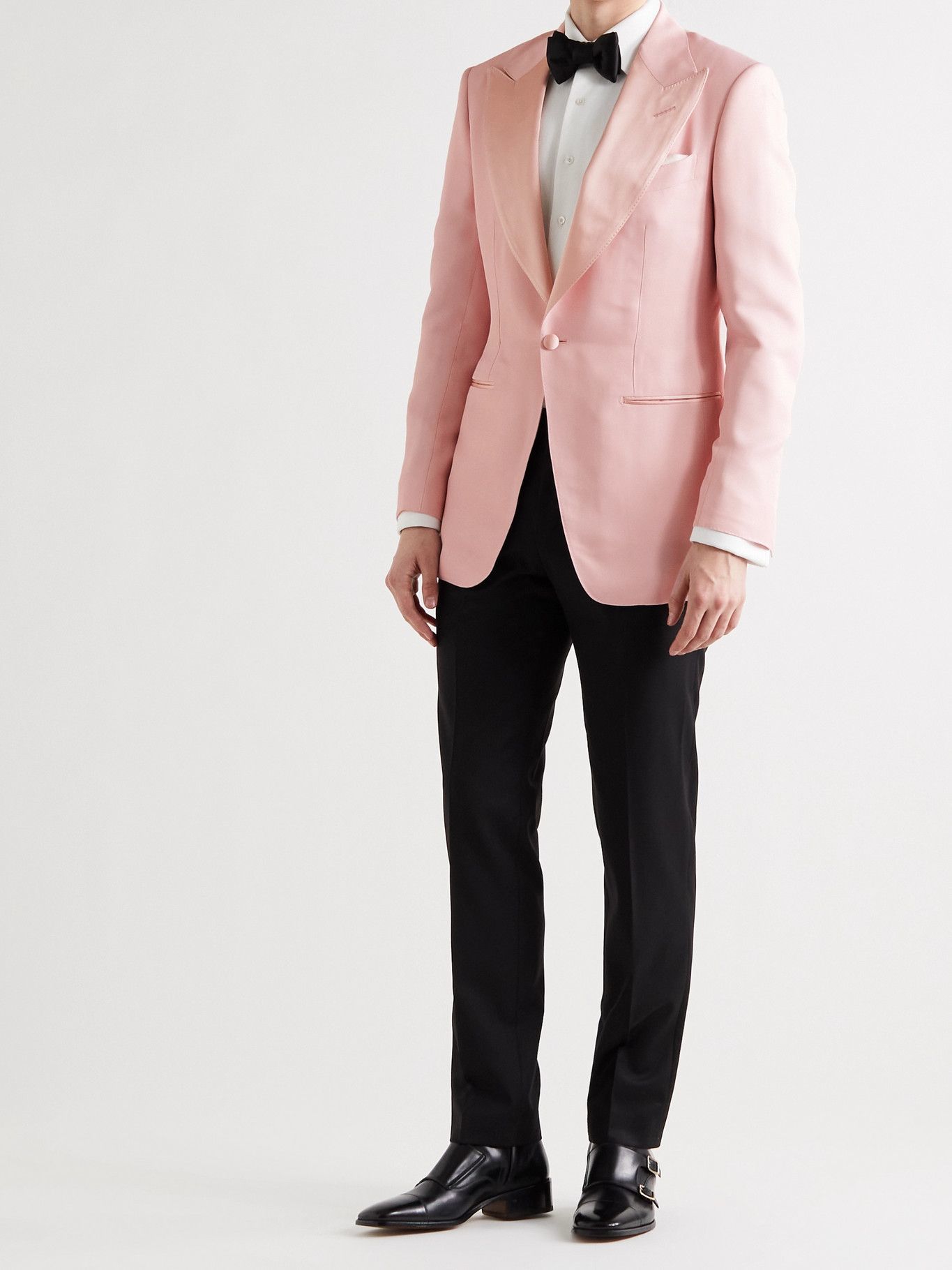 TOM FORD - Atticus Satin-Trimmed Twill Tuxedo Jackt - Pink TOM FORD