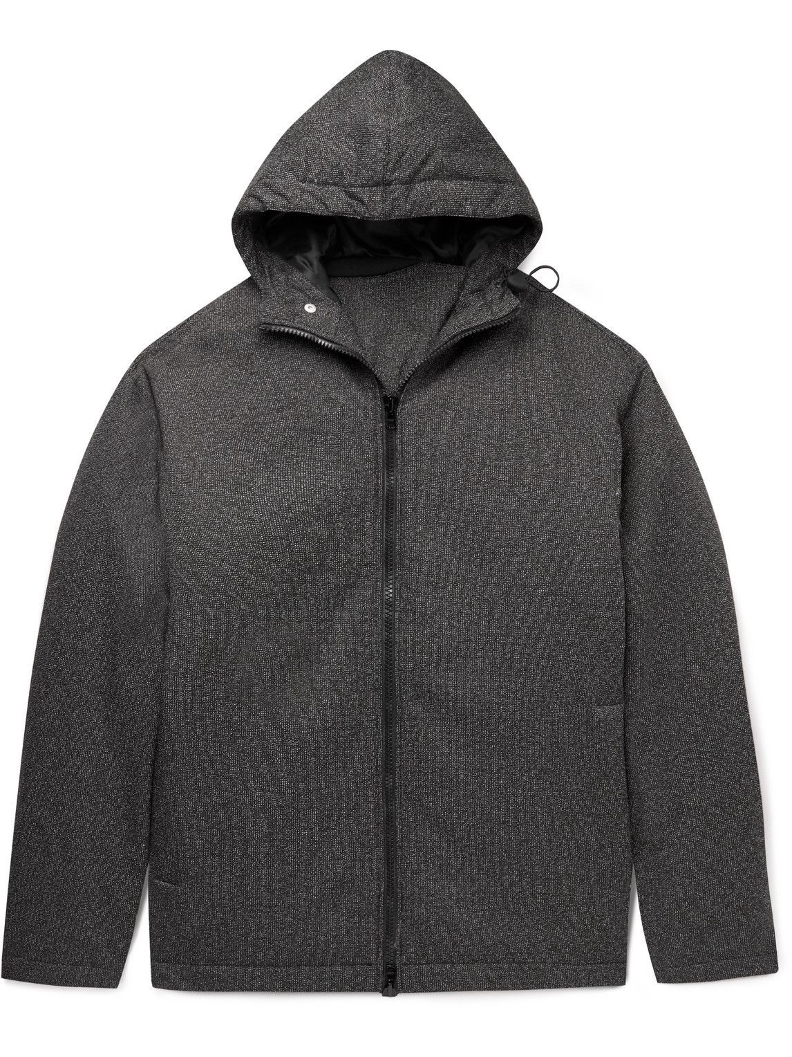 Photo: AFFIX - Support Padded Slub Nylon-Blend Hooded Jacket - Black