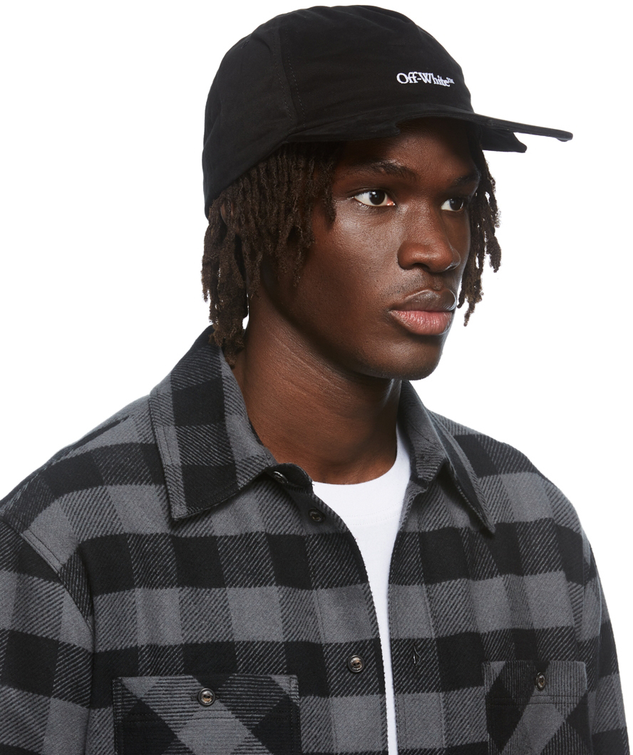 Black Bookish Meteor Baseball Cap Off-White