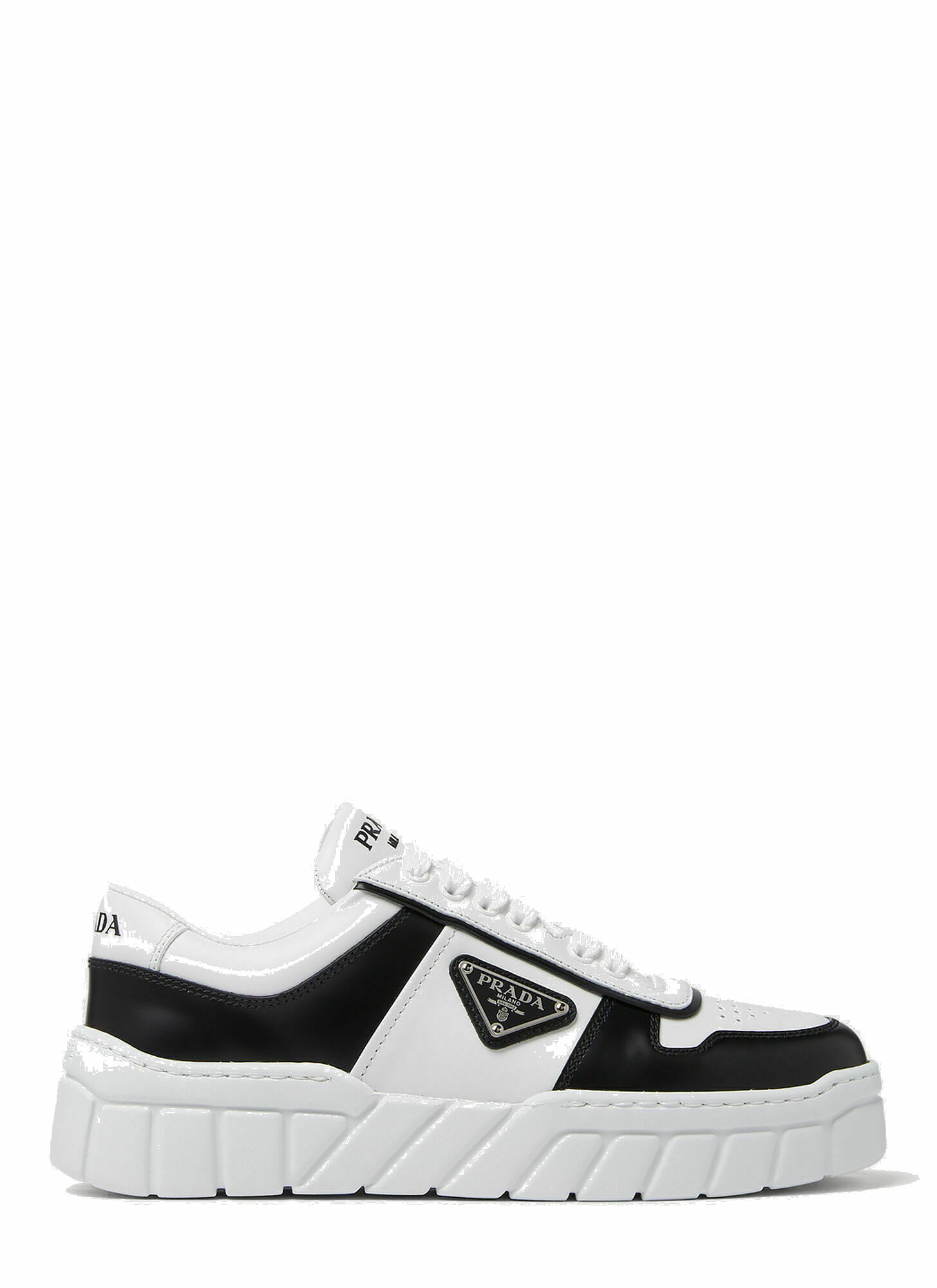 Monochrome Sneakers in White Prada