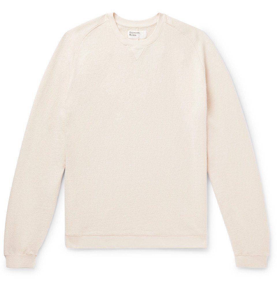 Universal Works - Loopback Cotton-Jersey Sweatshirt - Cream Universal Works