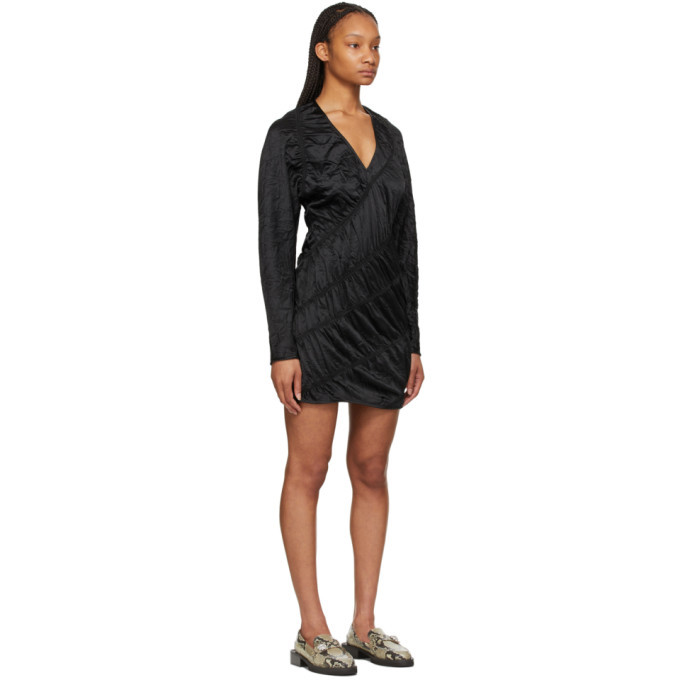 ganni crinkled satin shirt