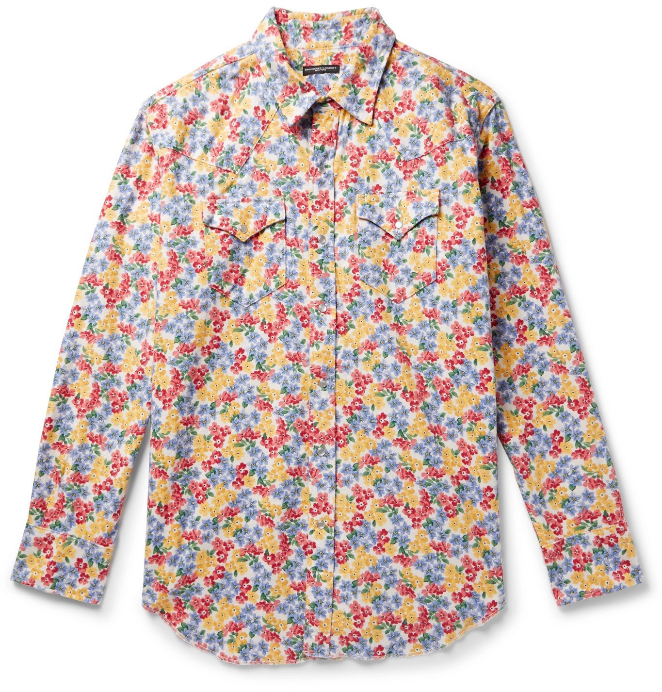 Printed Cotton-Flannel Western Shirt 