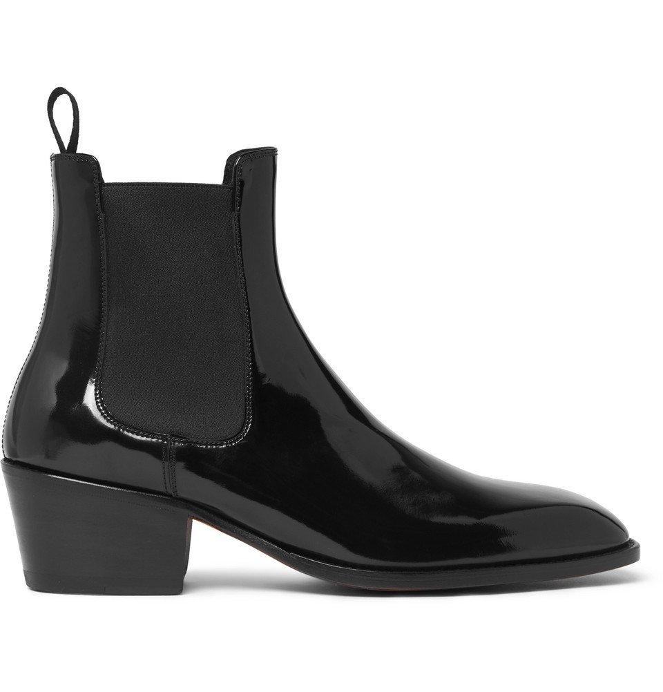 TOM FORD - Webster Patent-Leather Chelsea Boots - Men - Black TOM FORD