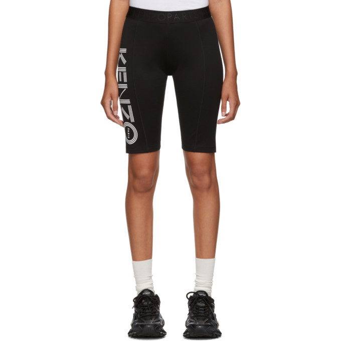 Kenzo Black Logo Sport Cyclist Shorts Kenzo