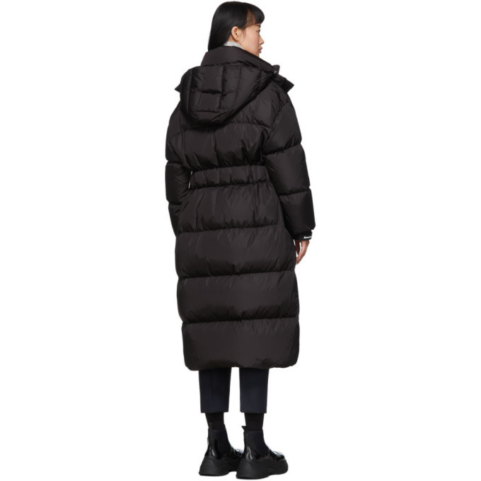 moncler black down danubelong coat