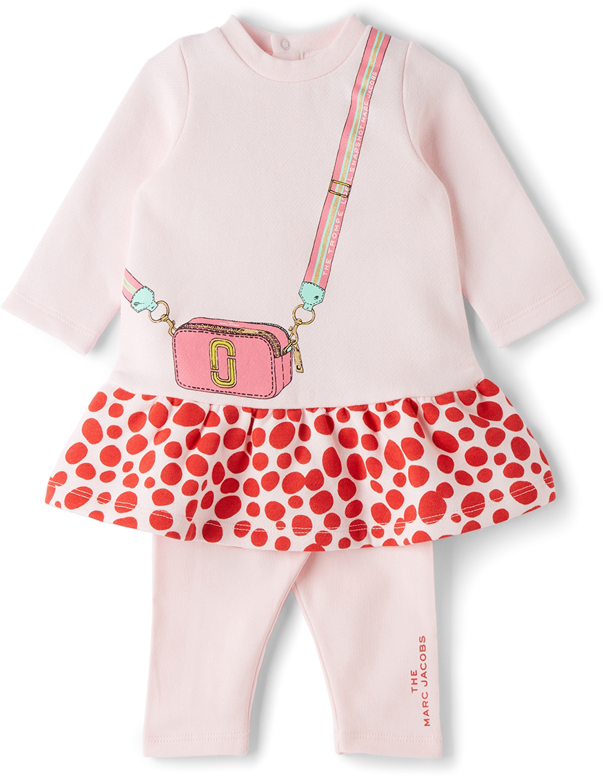 Baby Pink The Snapshot Trompe Lœil Dress SSENSE Clothing Dresses Casual Dresses 