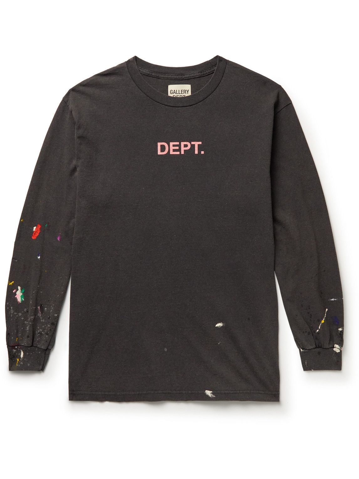 Gallery Dept. PaintSplattered LogoPrint CottonJersey TShirt